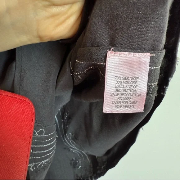 Calypso St. Barth Dark Grey Embroidered Mini Dress - Picture 4 of 5